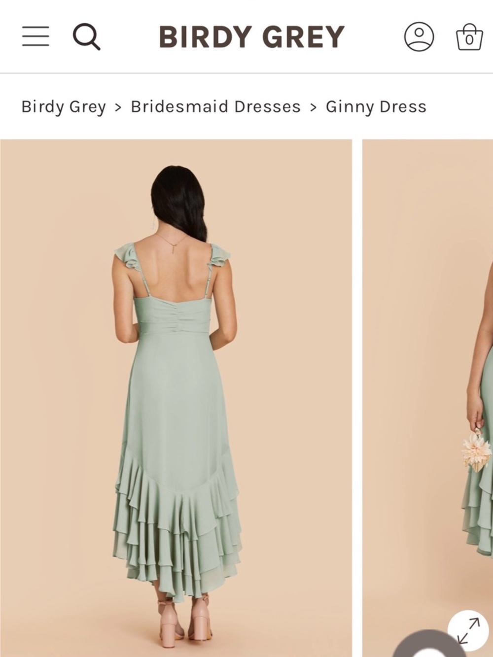 Birdy Grey Ginny High-Low Dress in Sage